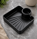 Snack Tray with Dip Bowl & Utensil Rest